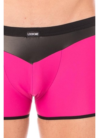 Boxer magenta simili cuir brillant - LM2001-67MAG