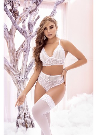 Soutien-gorge blanc et string assorti  - MAL8671WHT