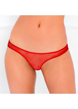 Culotte rouge dentelle ouverture sur les fesses - REN1144-RED