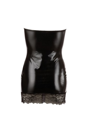 Petit robe aspect cuit Sexy noir avec dentelle - OR2715244BLK