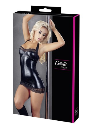 Petit robe aspect cuit Sexy noir avec dentelle - OR2715244BLK