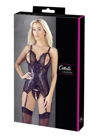 Bustier noir avec jarretelles amovibles - OR2632632BLK