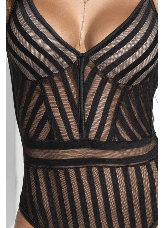 Body avec rayures noires - MAL2591BLK