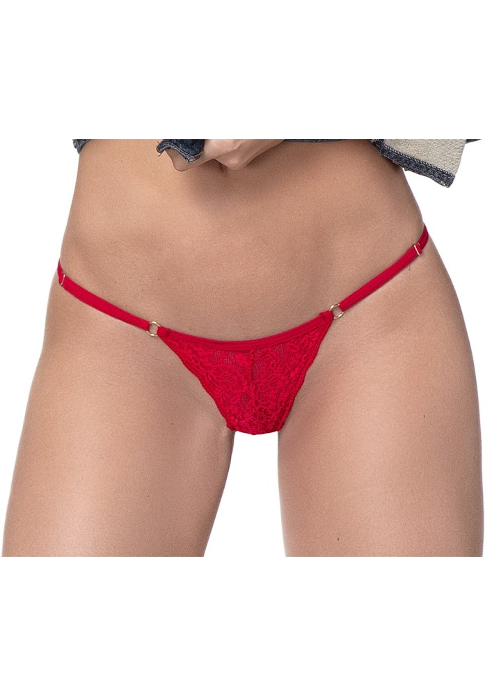 String dentelle rouge - MAL107RED