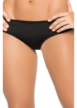 Tanga noir froncé sur les fesses - MAL3025BLK