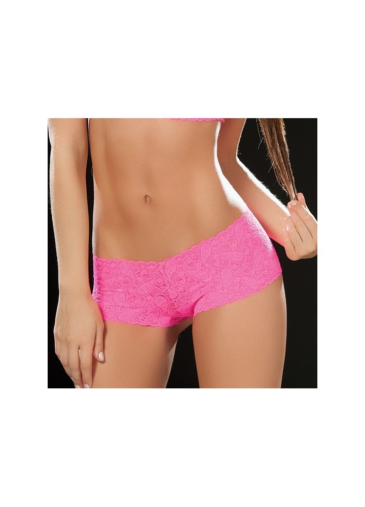 Boyshort dentelle 90 Hot Pink - MAL90PNK