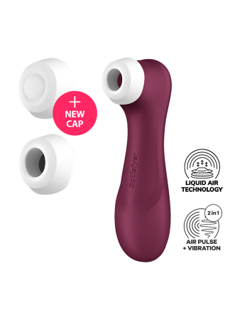 Stimulateur de clitoris 2 embouts avec techonologie Liquid Air Pro 2 Generation 3 rouge USB Satisfyer - CC597814