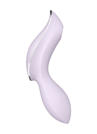 2 en 1 Vibromasseur et stimulateur de clitoris USB violet Curvy Trinity 2 Satisfyer - CC597788