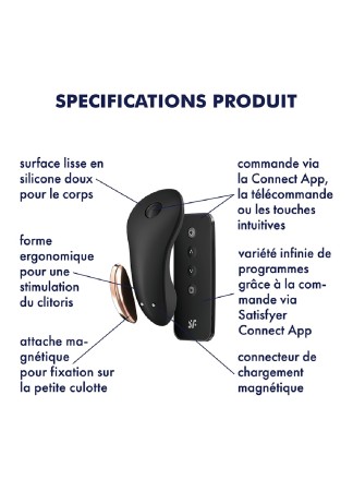 Stimulateur clitoridien connecté USB avec télécommande Little Secret Satisfyer - CC597253