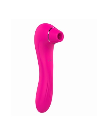 Vibromasseur 10 modes  et stimulateur par vibrations à picots sur membrane rose 10 programmes USB - BOZ-047PNK