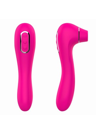 Vibromasseur 10 modes  et stimulateur par vibrations à picots sur membrane rose 10 programmes USB - BOZ-047PNK