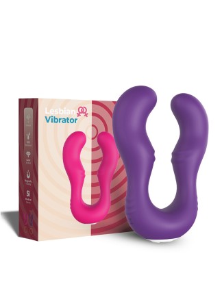 Vibromasseur Violet en forme de U double tête stimulateur point G - USK-V07PUR