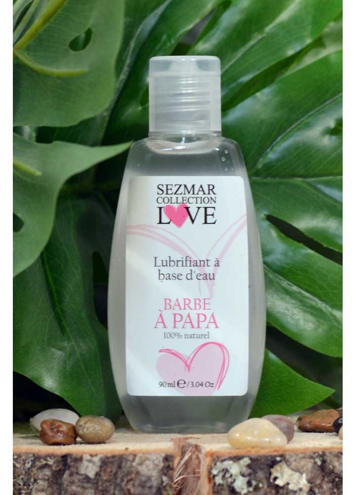 Lubrifiant à base d'eau 100% naturel Barbe à Papa 90 ml - SEZ081