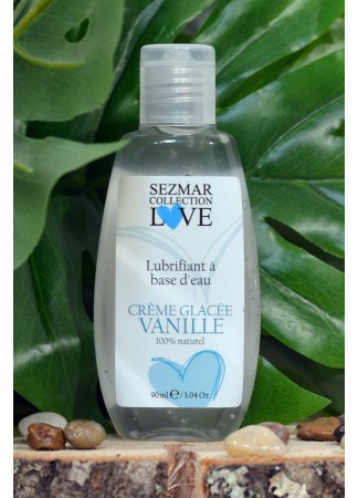 Lubrifiant à base d'eau 100% naturel Crème glacée vanille 90 ml - SEZ080