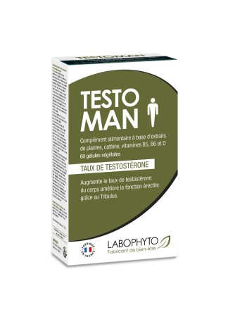 Testoman augmentation taux testostérone 60 gélules - LAB17