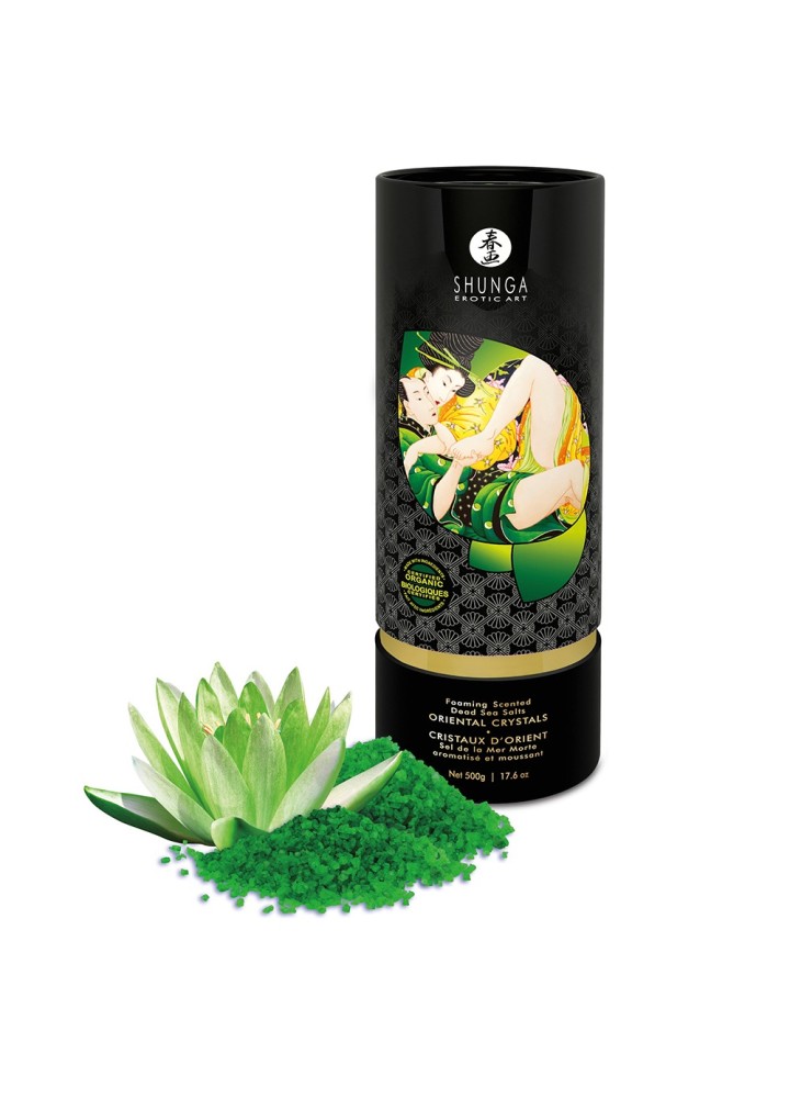 Sel de la mer morte aromatisé et moussant Fleur de Lotus 500 gr Shunga - CC7119