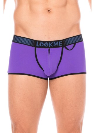 Mini-Pant Violet échancré avec zip - LM2003-68PUR