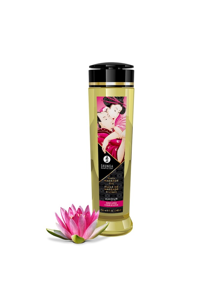 Huile de massage aphrodisiaque Coeur de Lotus 240ml - CC1223