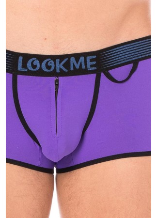 Mini-Pant Violet échancré avec zip - LM2003-68PUR