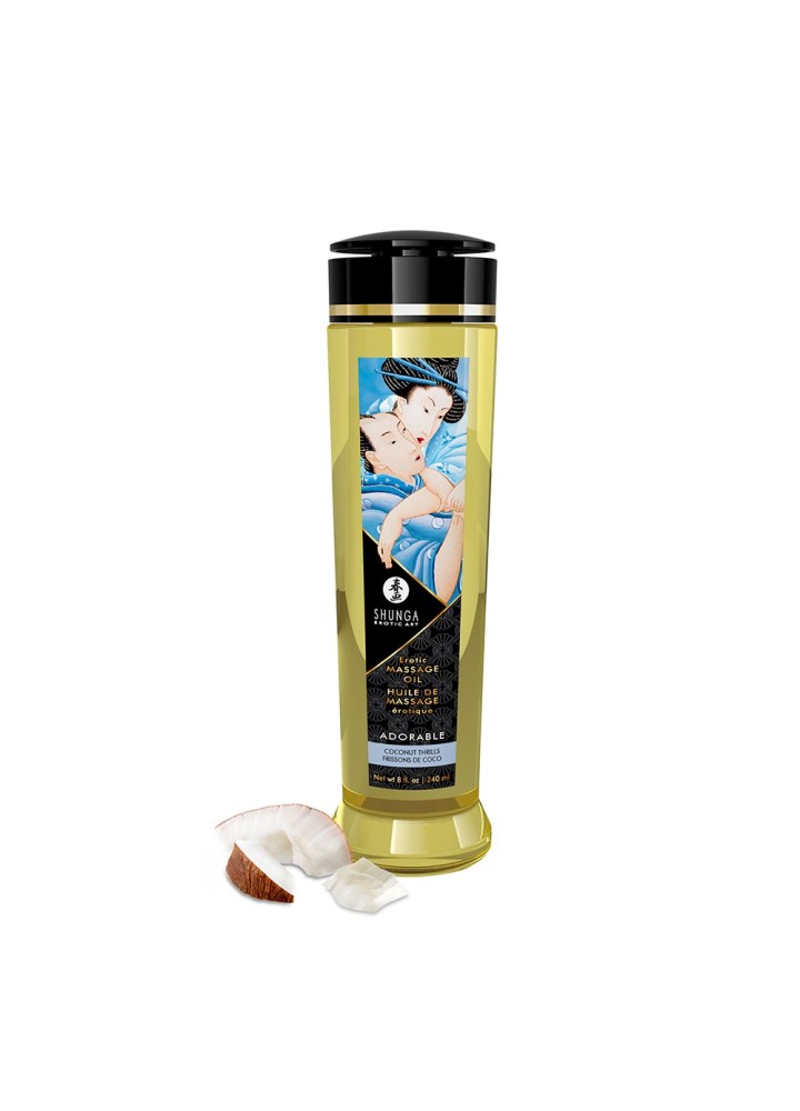 Huile de massage frissons de coco aphrodisiaque 240ml - CC1210