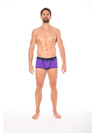 Mini-Pant Violet échancré avec zip - LM2003-68PUR