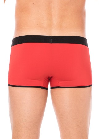 Mini-Pants rouge échancré avec zip - LM2003-68RED