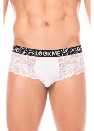 Mini-Pant blanc en dentelle délicate - LM2006-68WHT