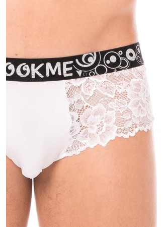 Mini-Pant blanc en dentelle délicate - LM2006-68WHT