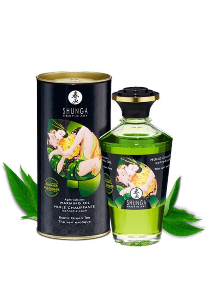 Huile chauffante bio thé vert comestible 100ml - CC812100