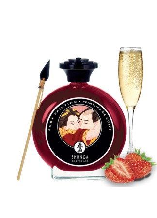 Peinture de corps comestible fraise vin pétillant 100ml - CC817002