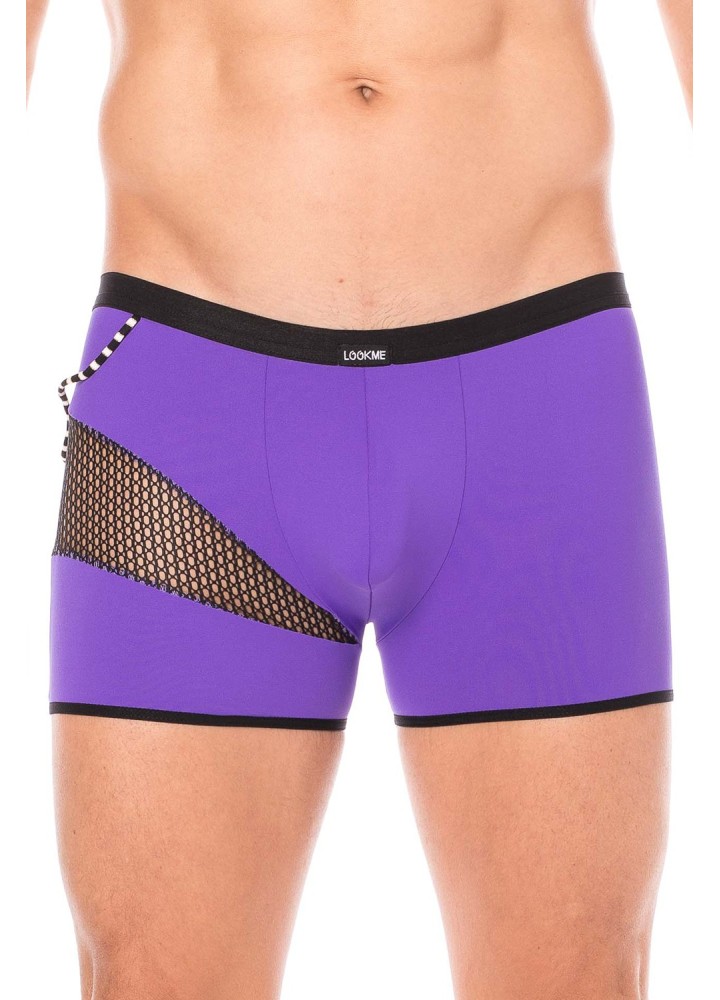 Boxer violet  filet et corde - LM2004-67PUR