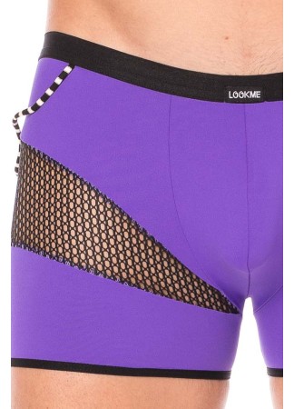 Boxer violet  filet et corde - LM2004-67PUR