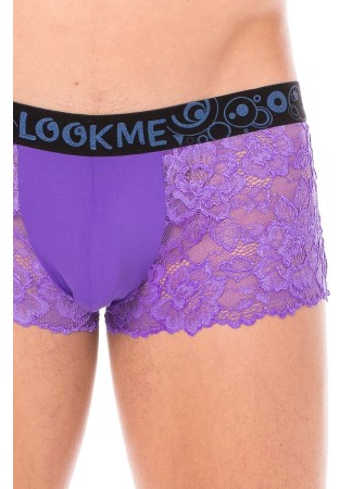 Boxer violet en dentelle délicate - LM2006-67PUR