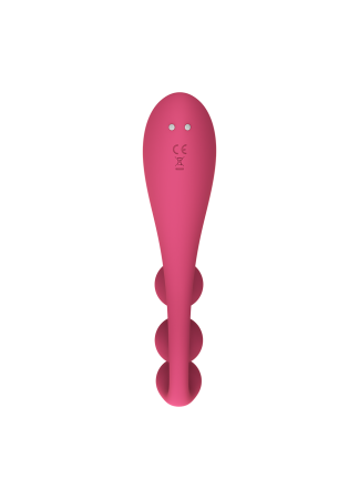 Vibromasseur triple stimulation flexible, anal, vaginale, clitoridienne Tri Ball rouge USB Satisfyer - CC597817