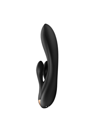 Vibromasseur rabbit noir double stimulation clitoris Double Flex Satisfyer - CC597809