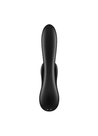 Vibromasseur rabbit noir double stimulation clitoris Double Flex Satisfyer - CC597809