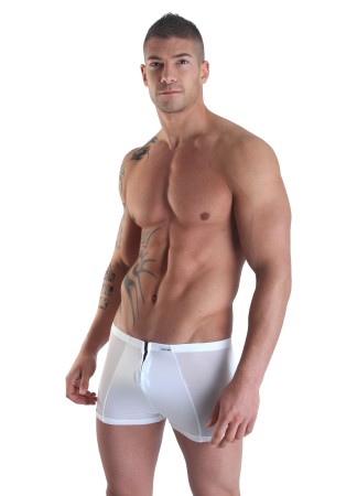 Boxer blanc avec double zip Wiz - LM16-67WHT