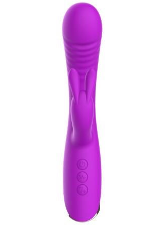 Vibromasseur triple stimulation très puissant violet USB - WS-NV062PUR