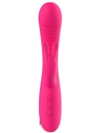 Vibromasseur triple stimulation très puissant rose USB - WS-NV062PNK