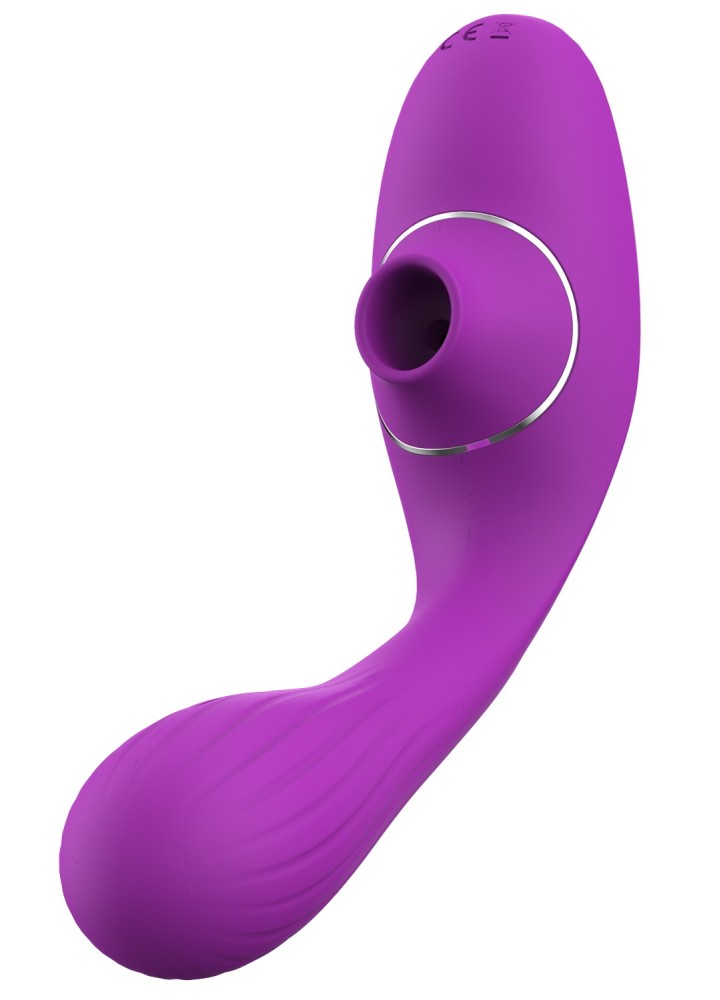 2 en 1 stimulateur de clitoris sur membrane et vibromasseur point G USB violet flexible USB violet flexible DINA - WS-NV017PUR