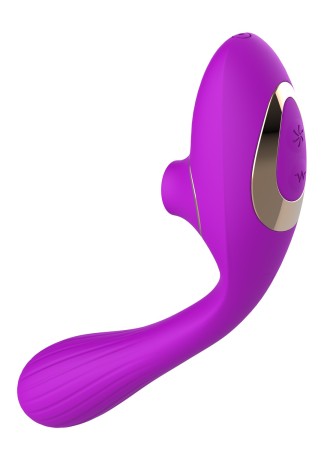 2 en 1 stimulateur de clitoris sur membrane et vibromasseur point G USB violet flexible USB violet flexible DINA - WS-NV017PUR