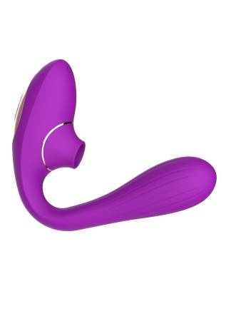 2 en 1 stimulateur de clitoris sur membrane et vibromasseur point G USB violet flexible USB violet flexible DINA - WS-NV017PUR