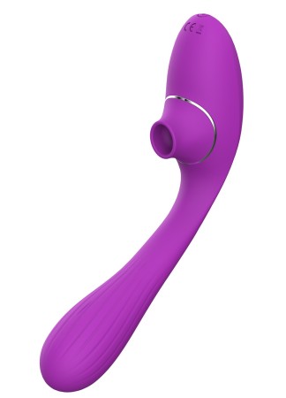 2 en 1 stimulateur de clitoris sur membrane et vibromasseur point G USB violet flexible USB violet flexible DINA - WS-NV017PUR