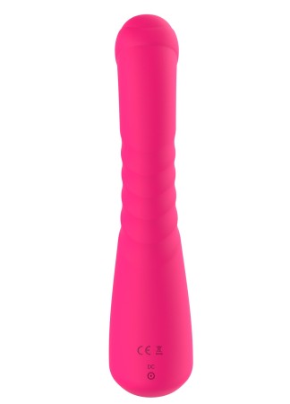 Vibromasseur rabbit rose chauffant avec fonction va-et-vient, USB - WS-NV040