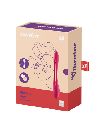 Sextoy flexible multifonction, vibromasseur, cockring, stimulateur de clitoris USB Elastic Joy Satisfyer - CC597800