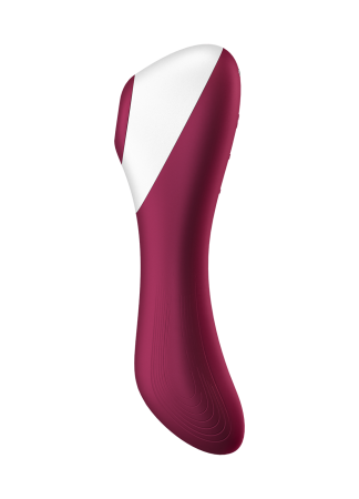 2 en 1 Vibromasseur et stimulateur de clitoris USB rouge Dual Crush Satisfyer - CC597786