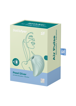 Stimulateur de clitoris vert USB Pearl Diver Satisfyer - CC597787