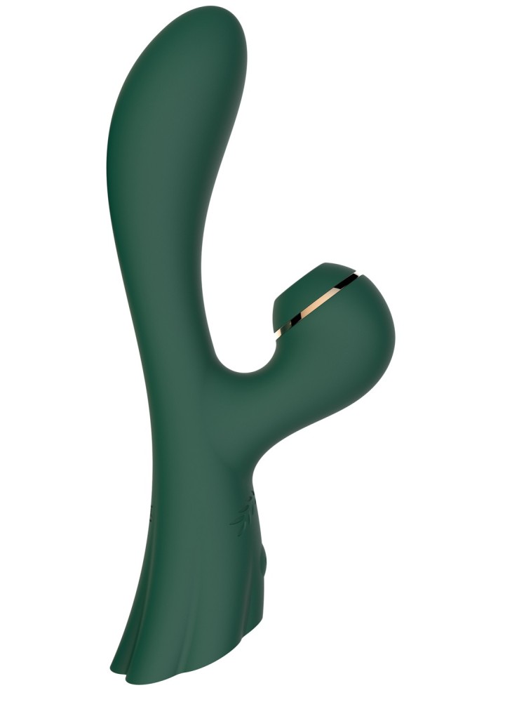 Vibromasseur double stimulation point G et clitoris par vibrations membrane vert USB - FAIRYGREEN