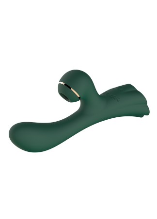 Vibromasseur double stimulation point G et clitoris par vibrations membrane vert USB - FAIRYGREEN