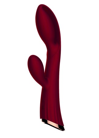 Vibromasseur rouge avec stimulateur de clitoris LRIS USB - LRISRED